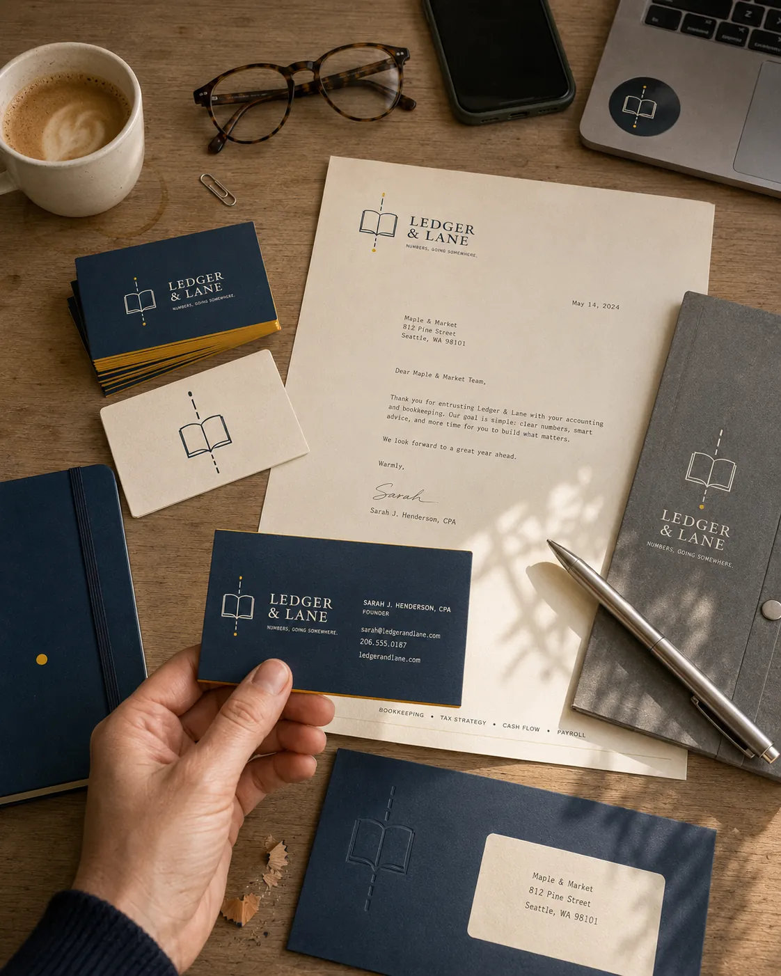 Ledger & Lane, Branding