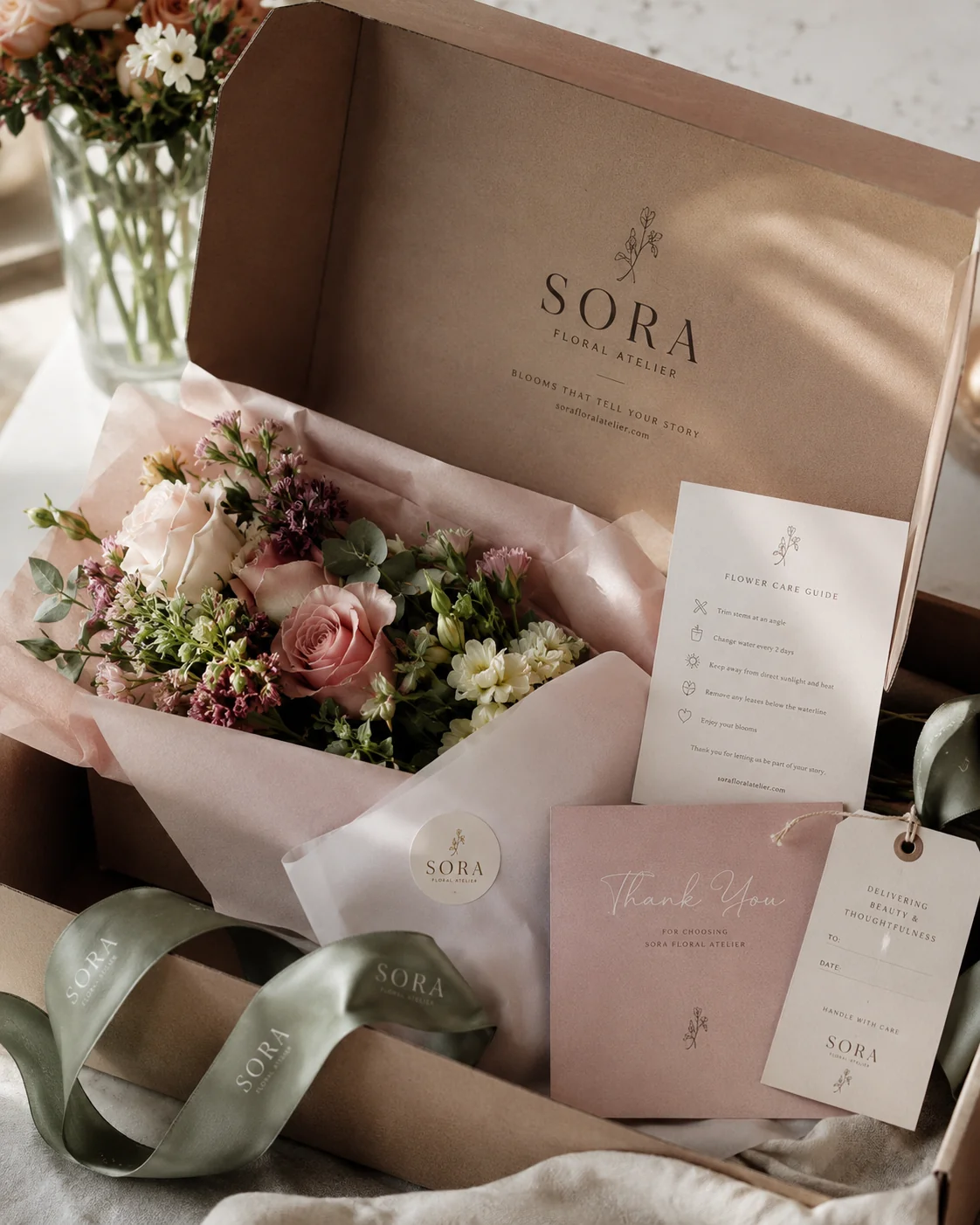 Sora Floral Atelier, Visual identity