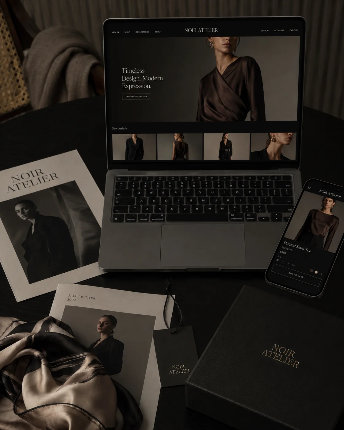 Noir Atelier, Web design
