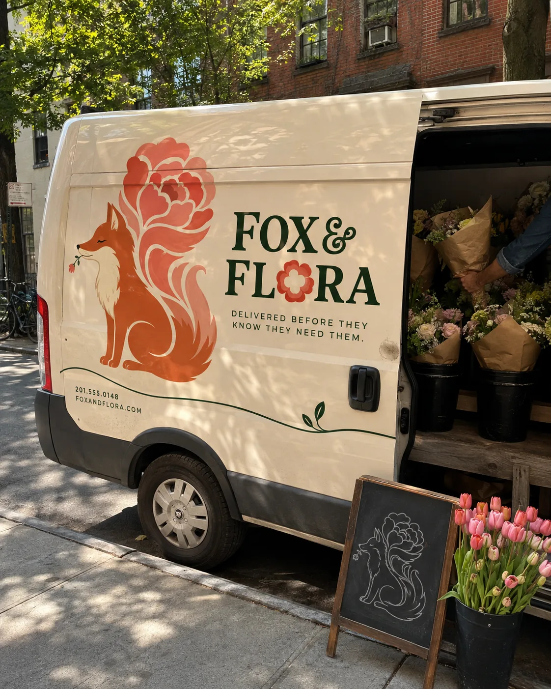 Fox & Flora, Logo design